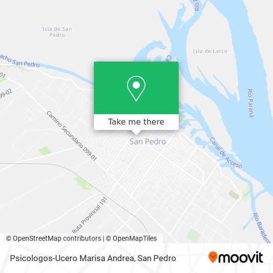 Psicologos-Ucero Marisa Andrea map