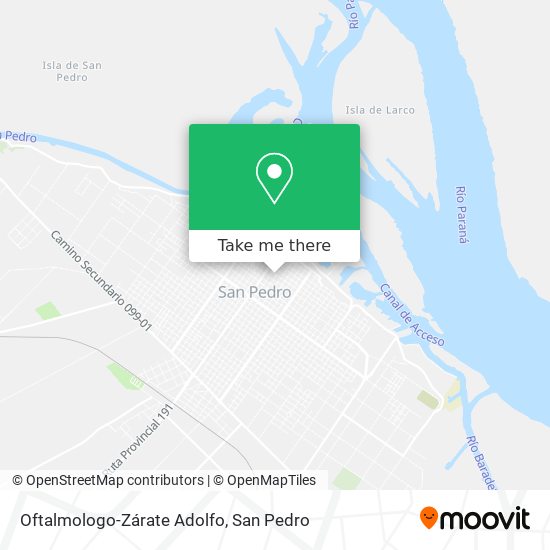 Mapa de Oftalmologo-Zárate Adolfo