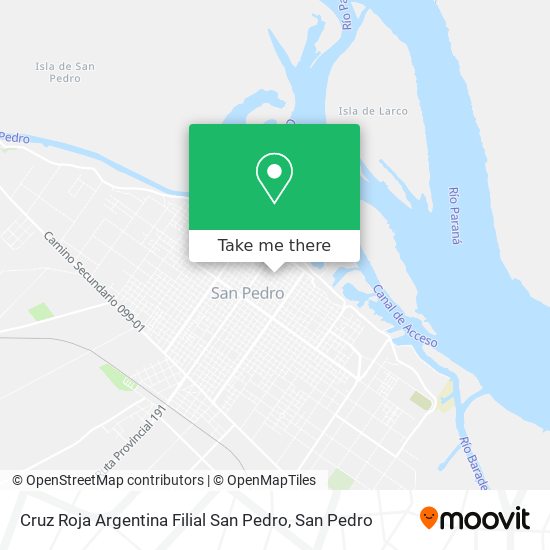 Cruz Roja Argentina Filial San Pedro map