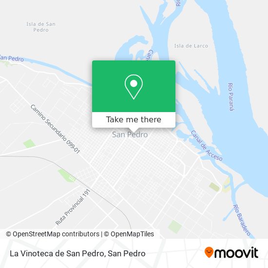 Mapa de La Vinoteca de San Pedro