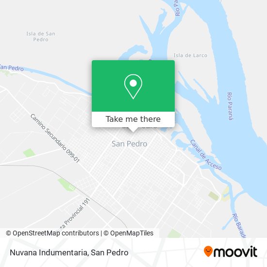 Mapa de Nuvana Indumentaria