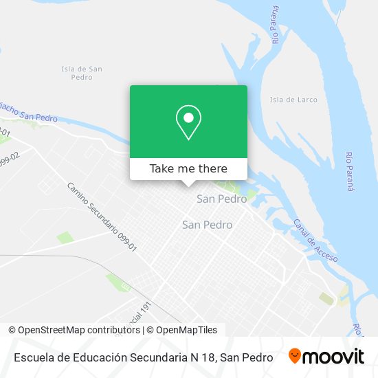 Escuela de Educación Secundaria N 18 map