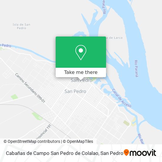 Cabañas de Campo San Pedro de Colalao map