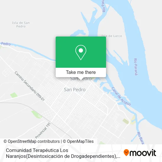 Mapa de Comunidad Terapéutica Los Naranjos(Desintoxicación de Drogadependientes)