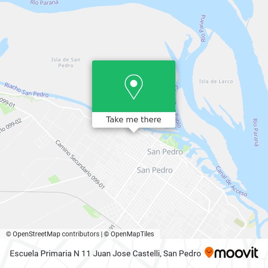 Mapa de Escuela Primaria N 11 Juan Jose Castelli
