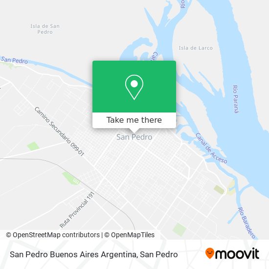 Mapa de San Pedro Buenos Aires Argentina