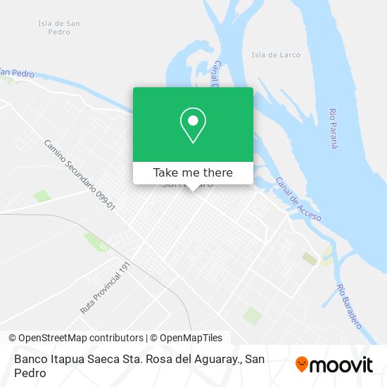 Mapa de Banco Itapua Saeca Sta. Rosa del Aguaray.