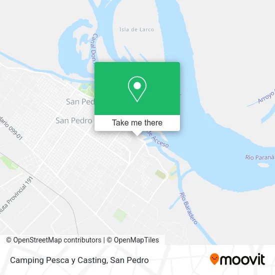 Mapa de Camping Pesca y Casting
