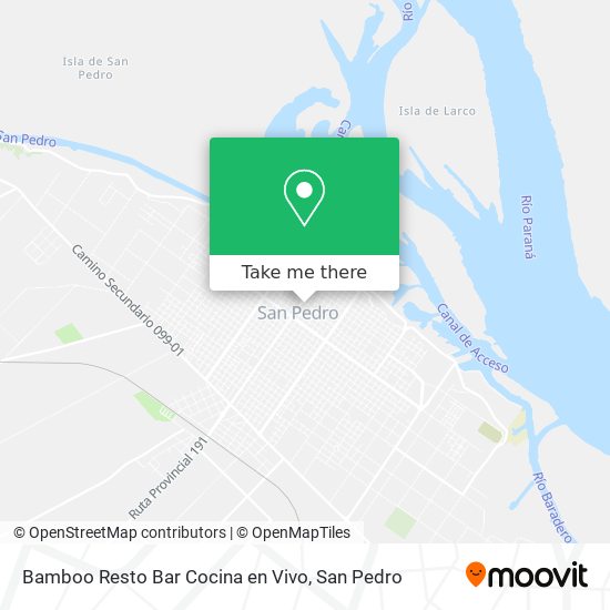 Mapa de Bamboo Resto Bar Cocina en Vivo