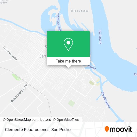 Clemente Reparaciones map