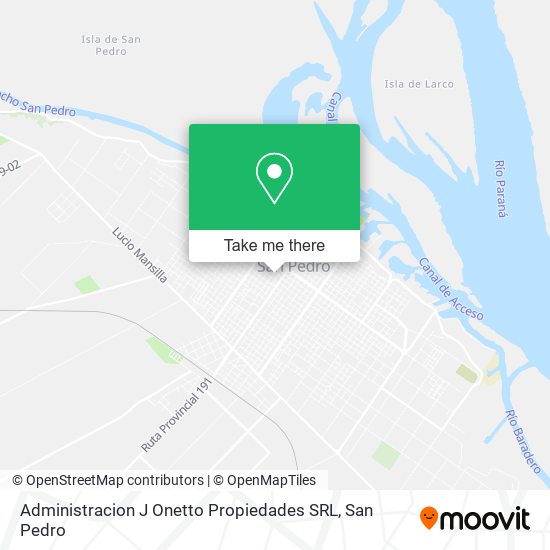 Mapa de Administracion J Onetto Propiedades SRL