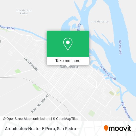 Arquitectos-Nestor F Peiro map