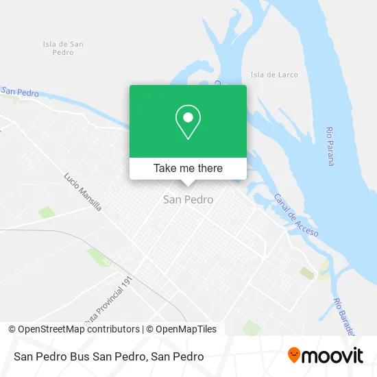 Mapa de San Pedro Bus San Pedro