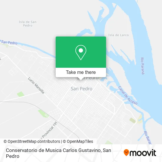 Mapa de Conservatorio de Musica Carlos Gustavino