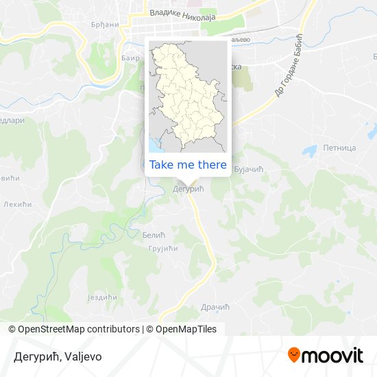Дегурић map