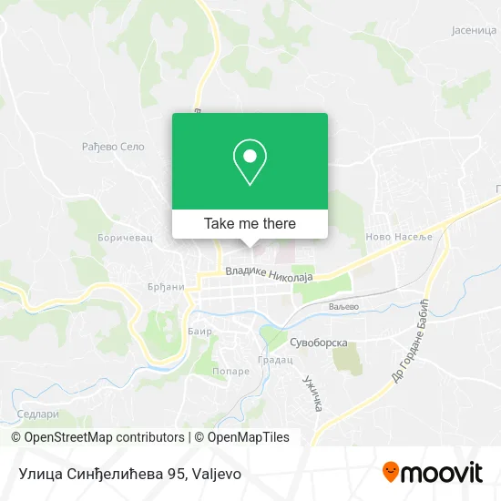 Улица Синђелићева 95 map