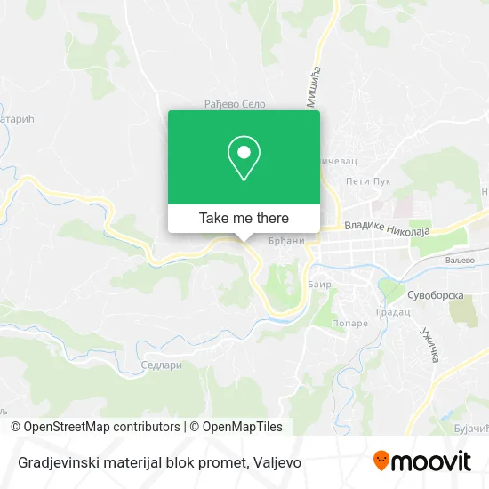 Gradjevinski materijal blok promet map