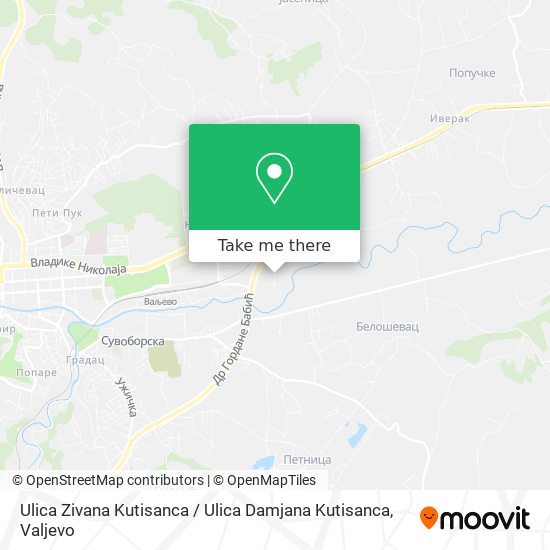 Ulica Zivana Kutisanca / Ulica Damjana Kutisanca map