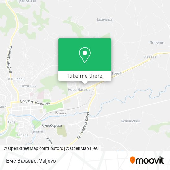 Емс Ваљево map
