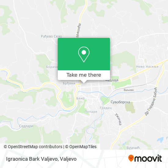 Igraonica Bark Valjevo map