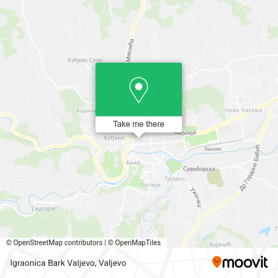 Igraonica Bark Valjevo map