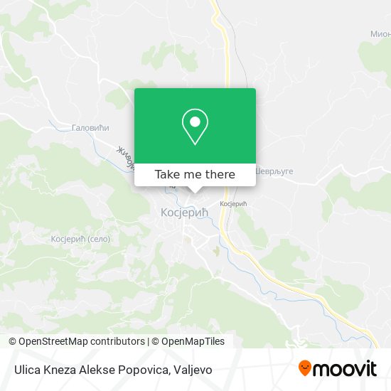 Ulica Kneza Alekse Popovica map