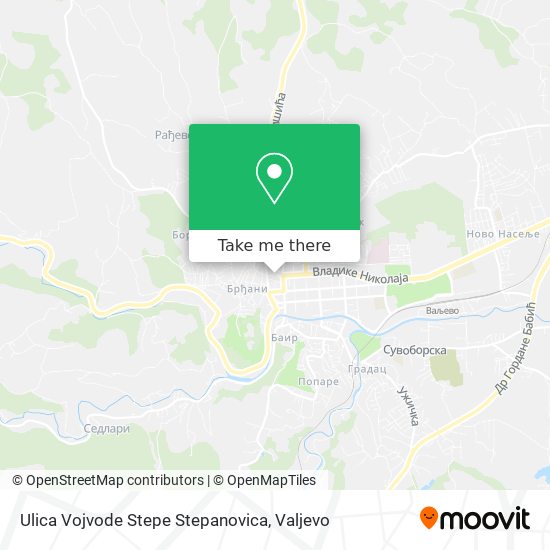 Ulica Vojvode Stepe Stepanovica map