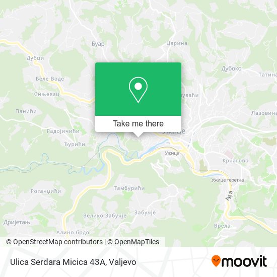 Ulica Serdara Micica 43А map