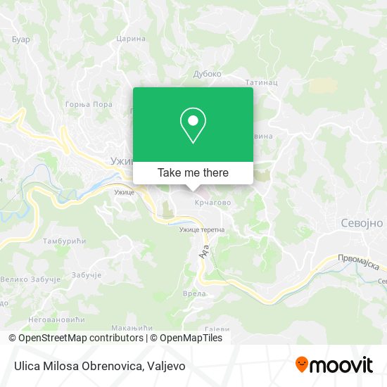 Ulica Milosa Obrenovica map