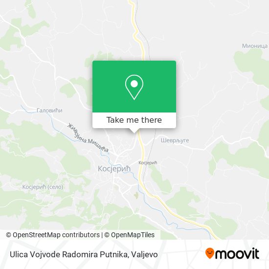 Ulica Vojvode Radomira Putnika map