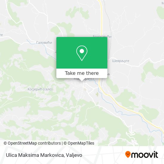 Ulica Maksima Markovica map