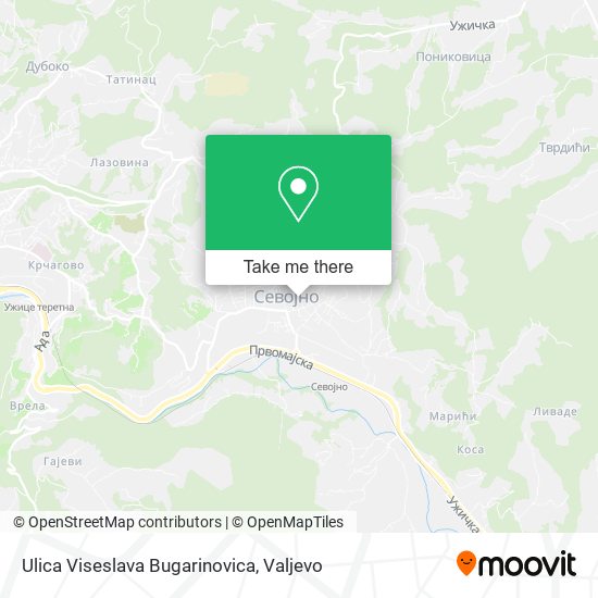 Ulica Viseslava Bugarinovica map