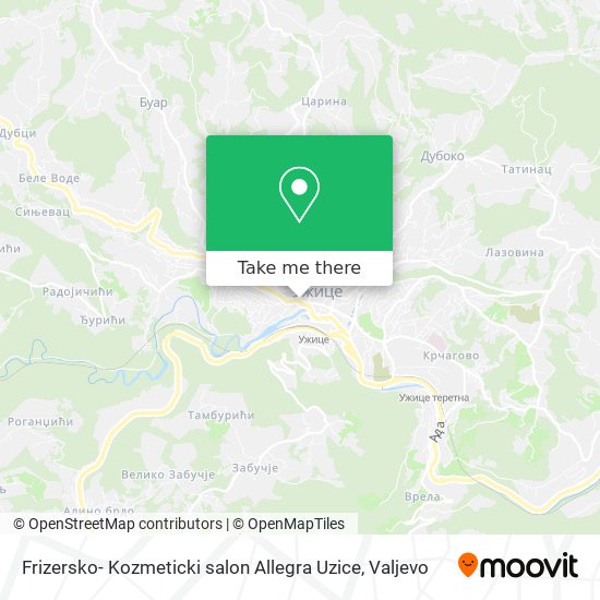 Frizersko- Kozmeticki salon Allegra Uzice map