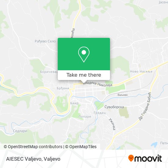 AIESEC Valjevo map