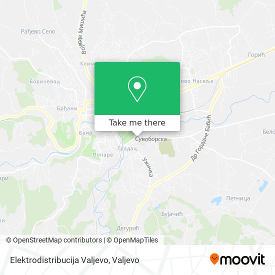 Elektrodistribucija Valjevo map