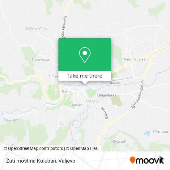 Žuti most na Kolubari map