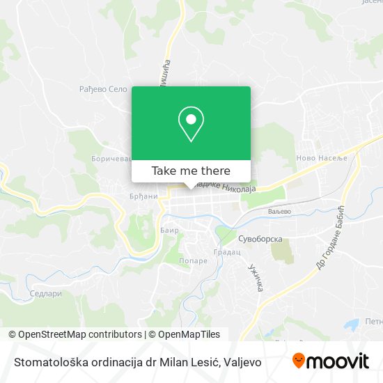 Stomatološka ordinacija dr Milan Lesić map