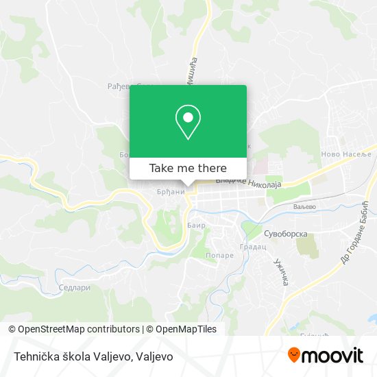 Tehnička škola Valjevo map