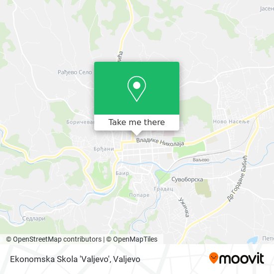 Ekonomska Skola 'Valjevo' map