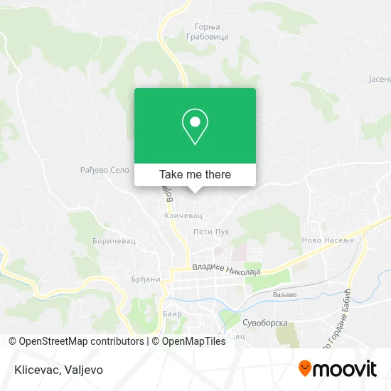 Klicevac map