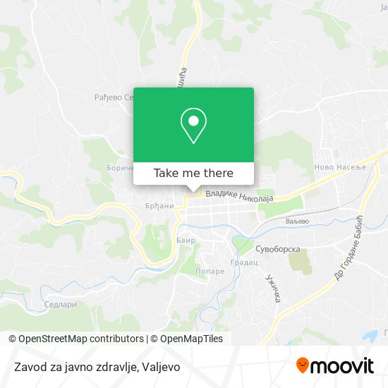 Zavod za javno zdravlje map