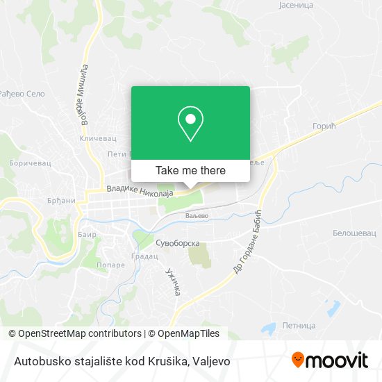 Autobusko stajalište kod Krušika map