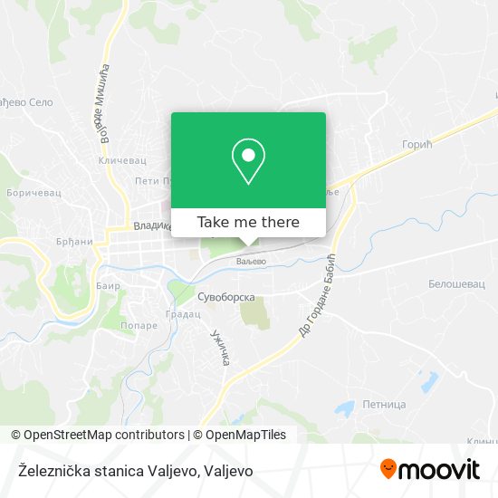 Železnička stanica Valjevo map