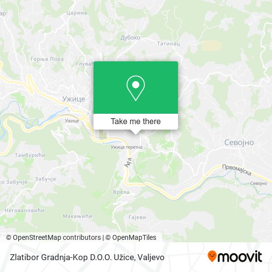 Zlatibor Gradnja-Kop D.O.O. Užice map