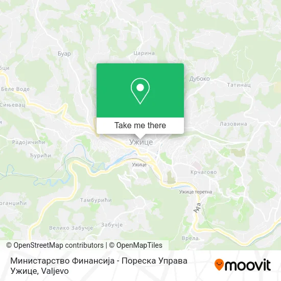 Министарство Финансија - Пореска Управа Ужице map