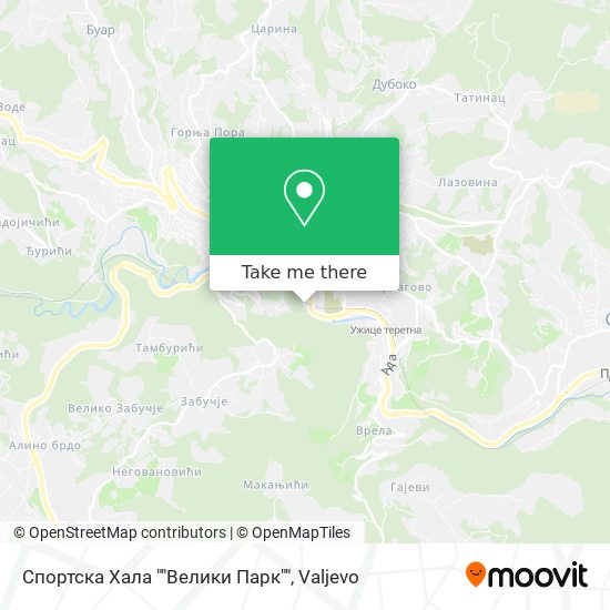 Спортска Хала ""Велики Парк"" map