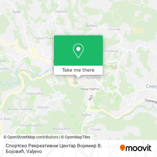 Спортско Рекреативни Центар Војимир В. Бојовић map