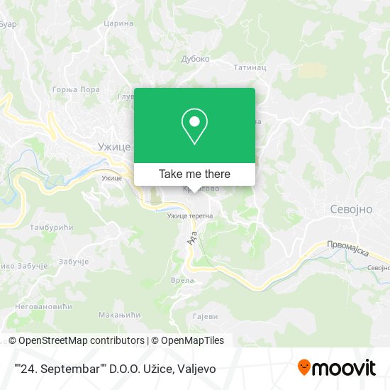 ""24. Septembar"" D.O.O. Užice map