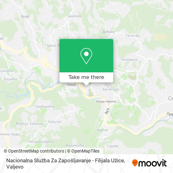 Nacionalna Služba Za Zapošljavanje - Filijala Užice map