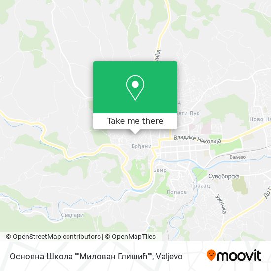 Основна Школа ""Милован Глишић"" map